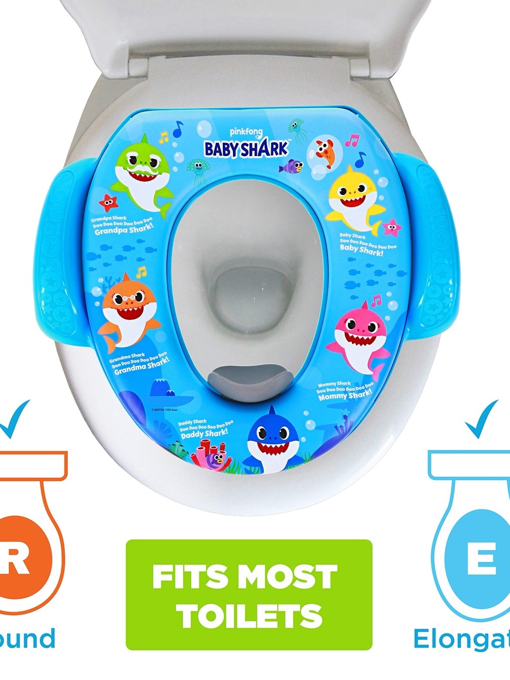 Baby Shark Blue Kids Potty Training Toilet Seat